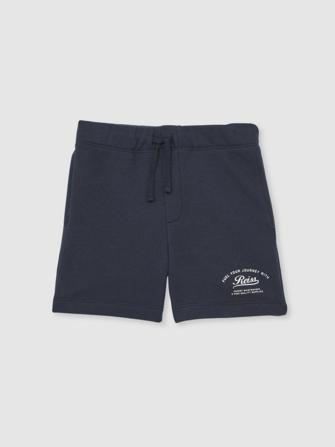 Reiss 13-14 yrs Cotton Blend Motor Cars Sweat Shorts in Washed Blue