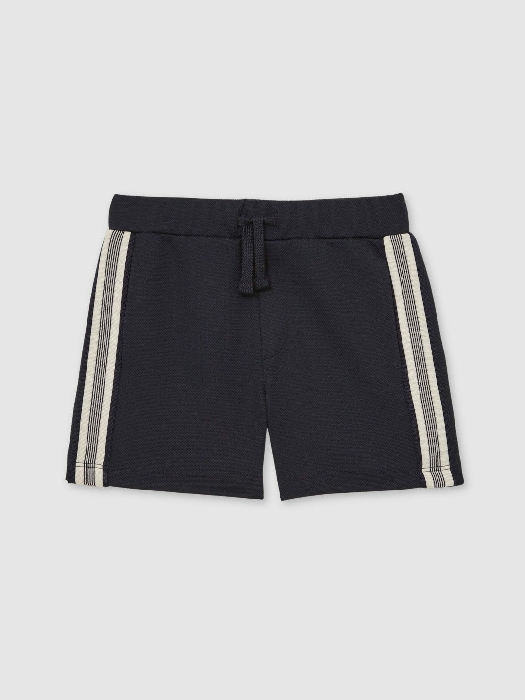 Reiss 3-9 yrs Side Stripe Textured Shorts in Navy Blue