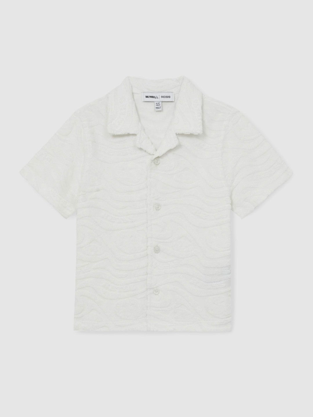 Reiss 9-13 yrs SmileyWorld Wave Texture Shirt in White