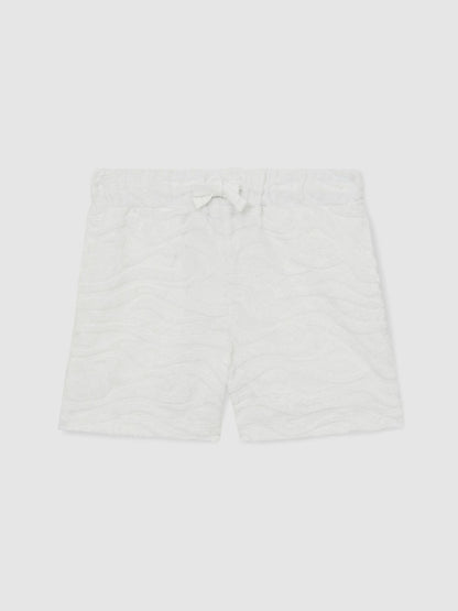 Reiss 13-14 yrs SmileyWorld Wave Texture Shorts in White