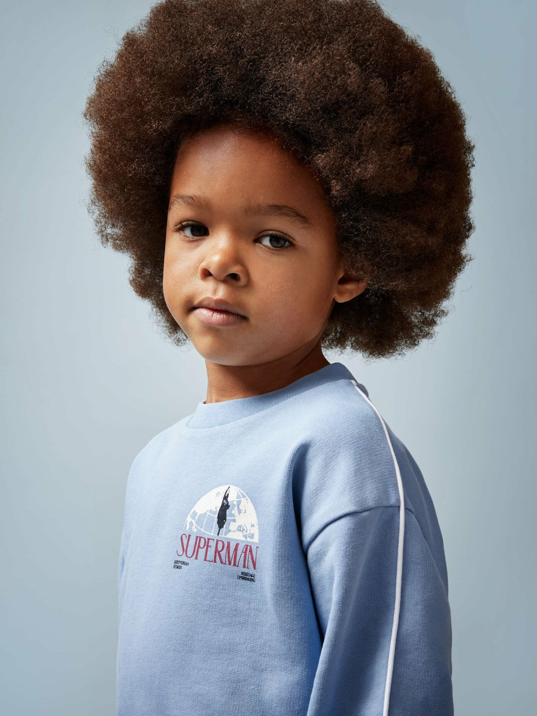 Reiss 13-14 yrs Superman Logo Print Sweatshirt in Light Blue