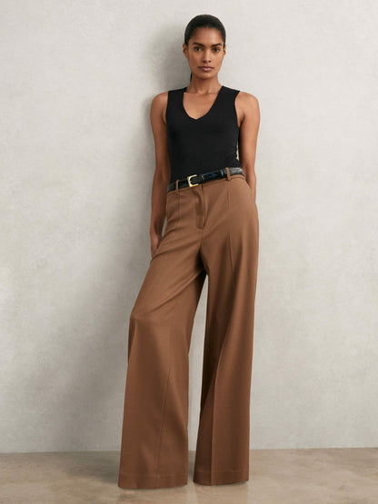 Reiss V-Neck Sleeveless Bodysuit in Black