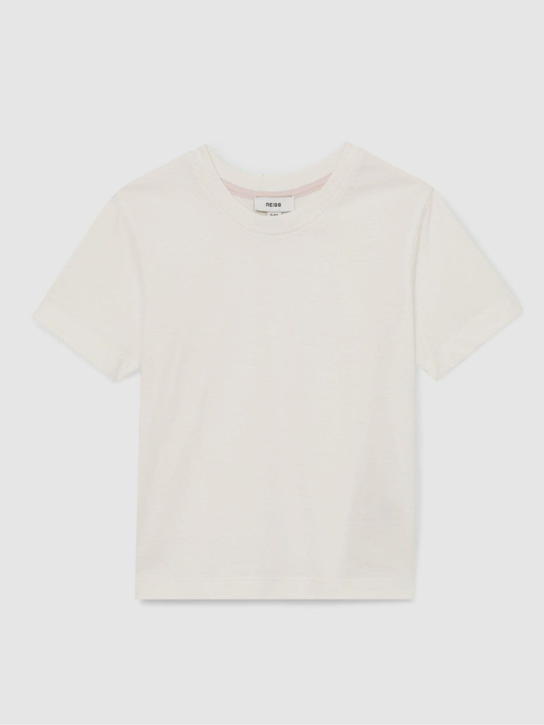 Reiss 3-9 yrs Cotton Crew Neck T-Shirt in Ivory