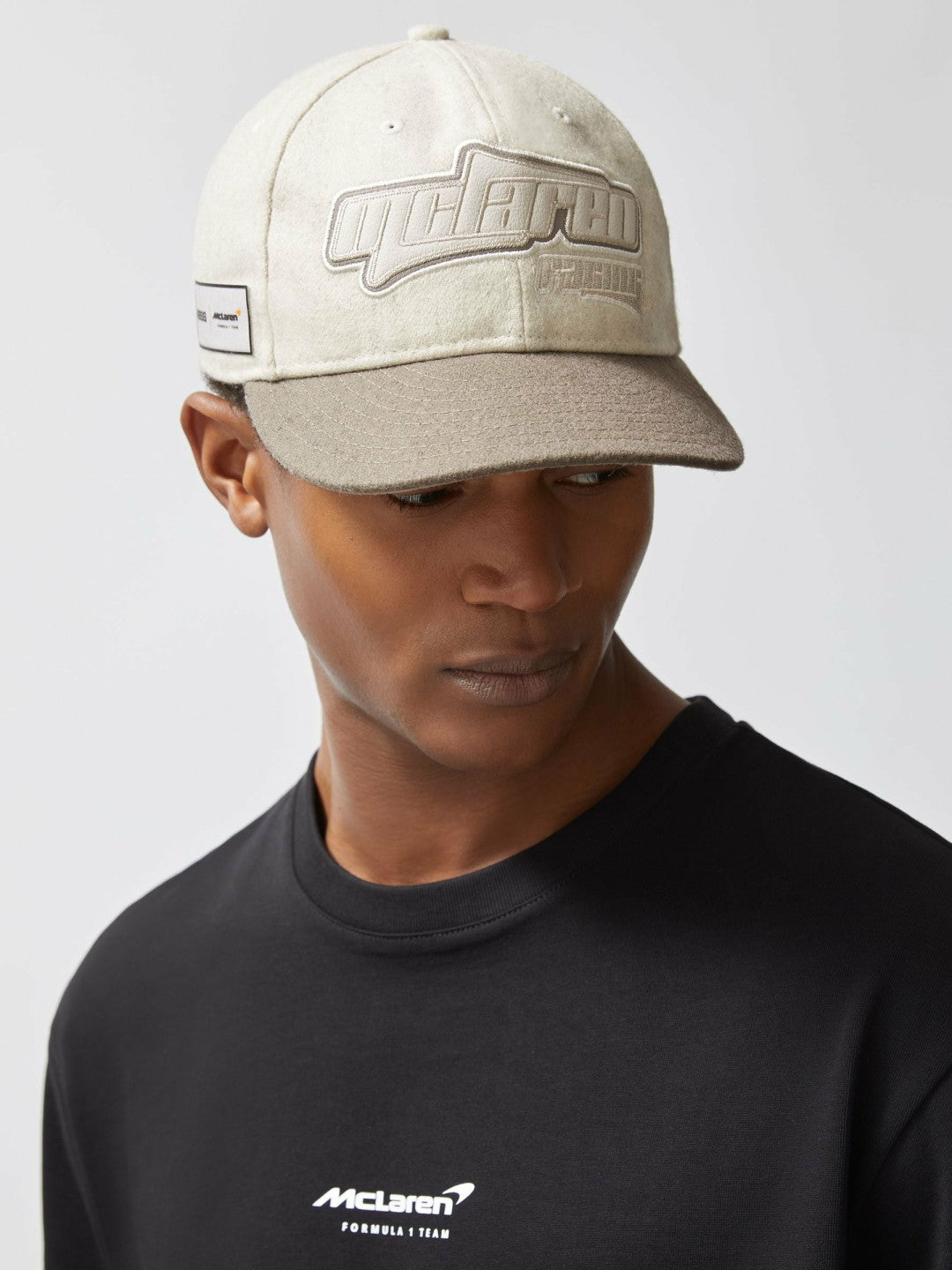 Reiss McLaren Racing Embroidered Cap Unisex Fit in Stone