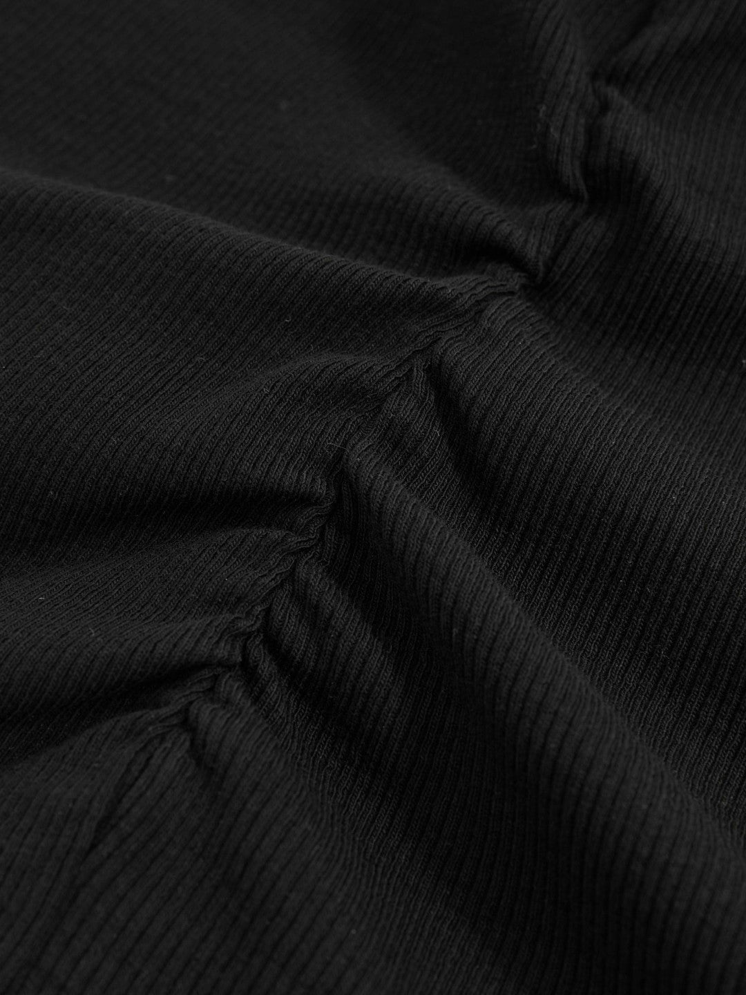 Reiss Ribbed Ruched Waist Vest in Black