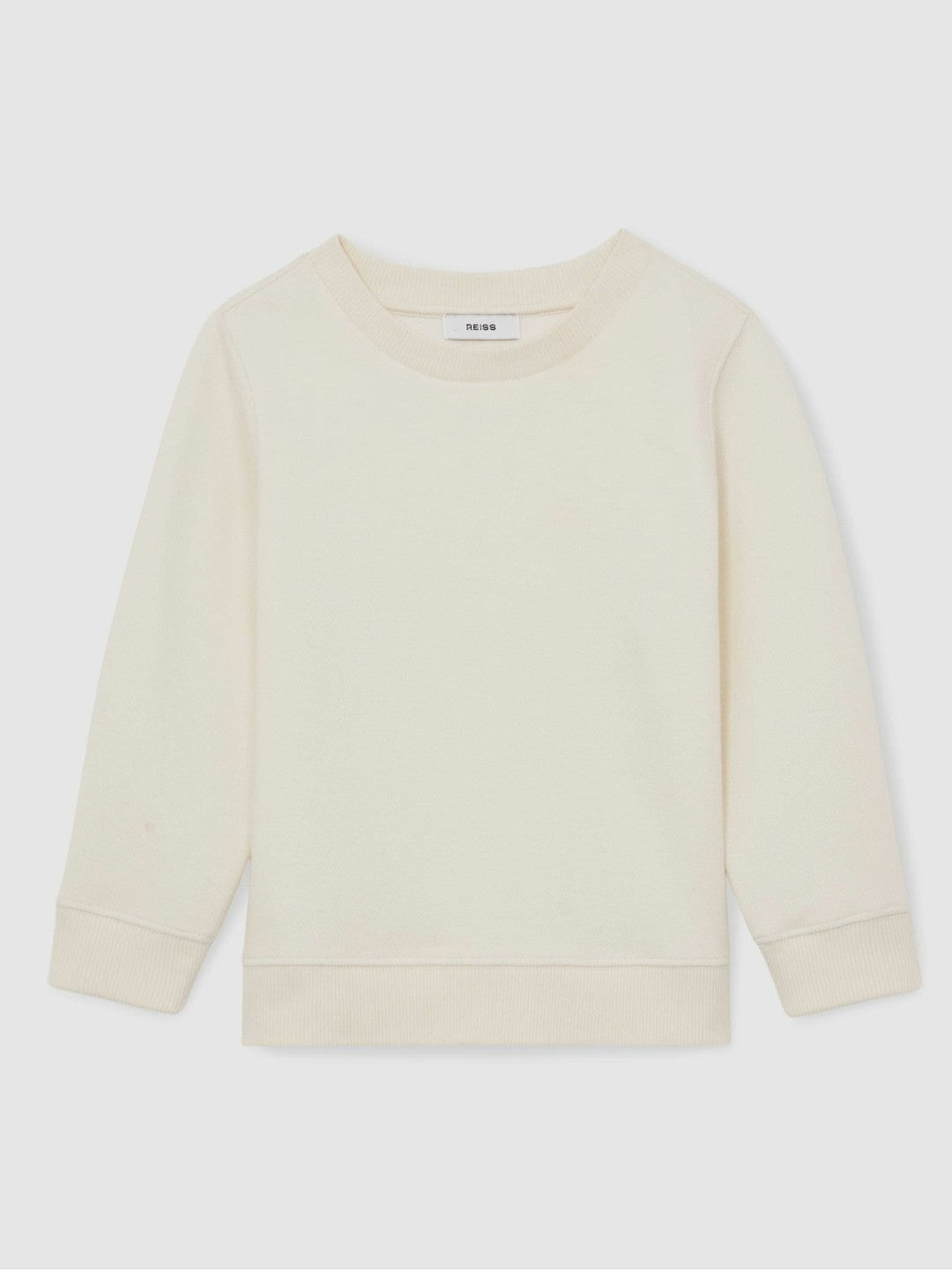 Reiss 3-9 yrs Cotton-Blend Textured Sweatshirt in Off White