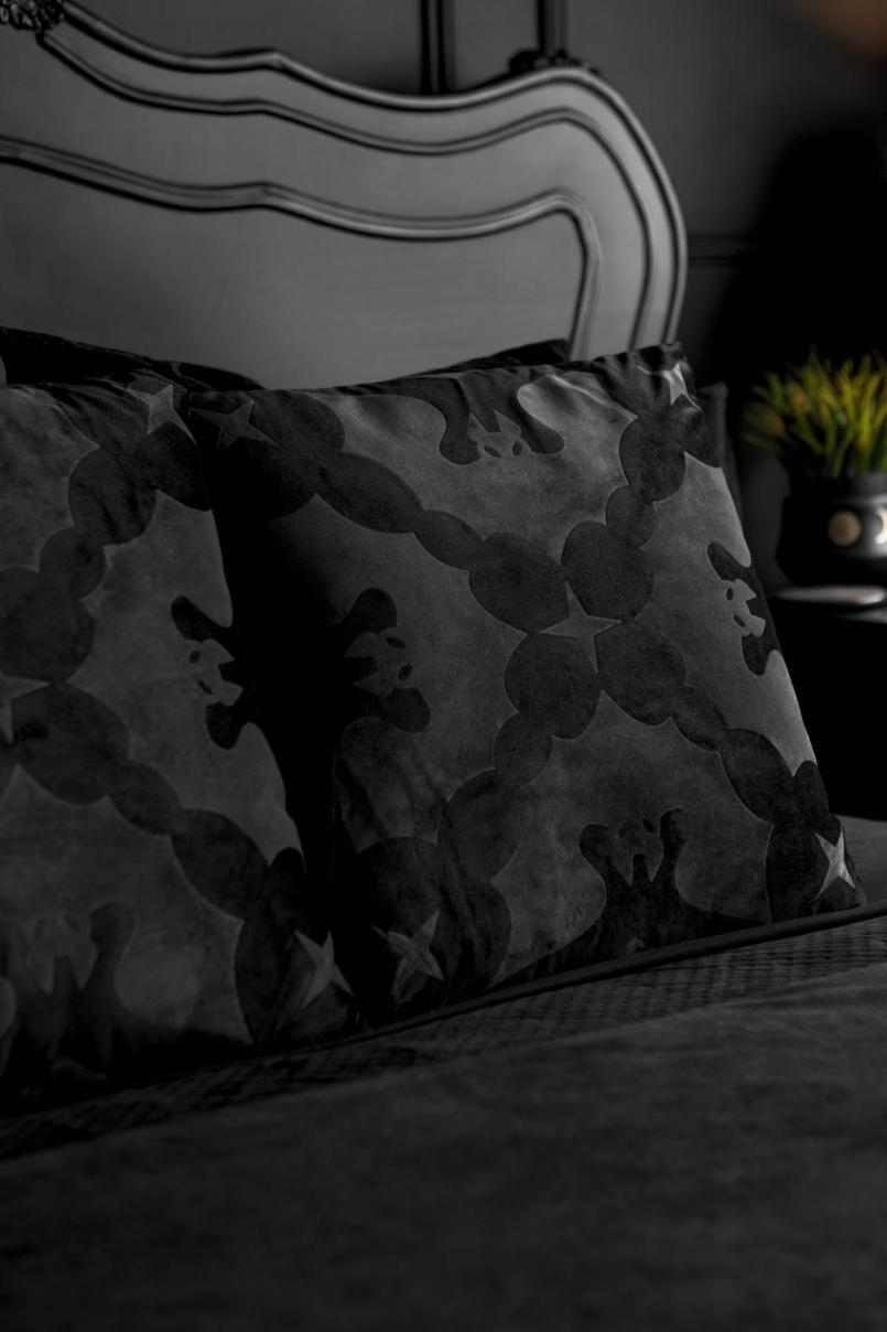 Homeware Bedding &amp; Cushions | Killstar Dusk Velvet Flocked Cushion