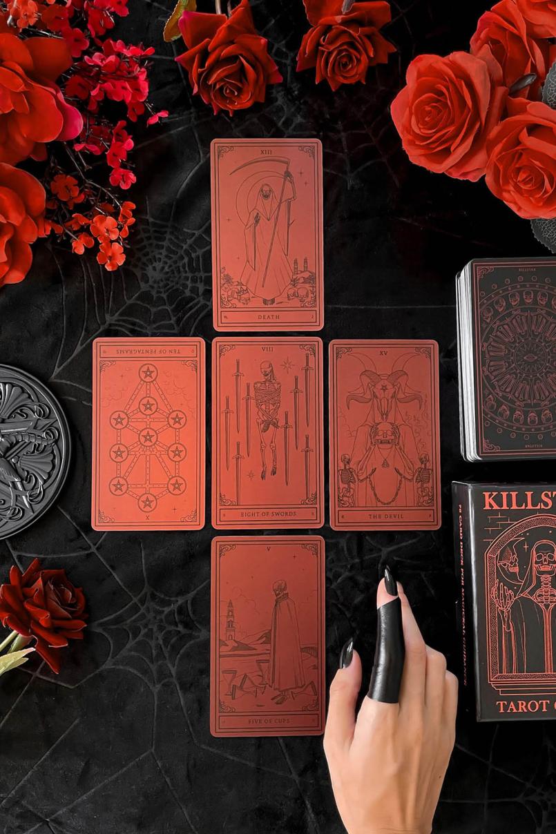 Homeware Crystals &amp; Divination Tools | Killstar Killstar Tarot Cards [RED/BLACK]