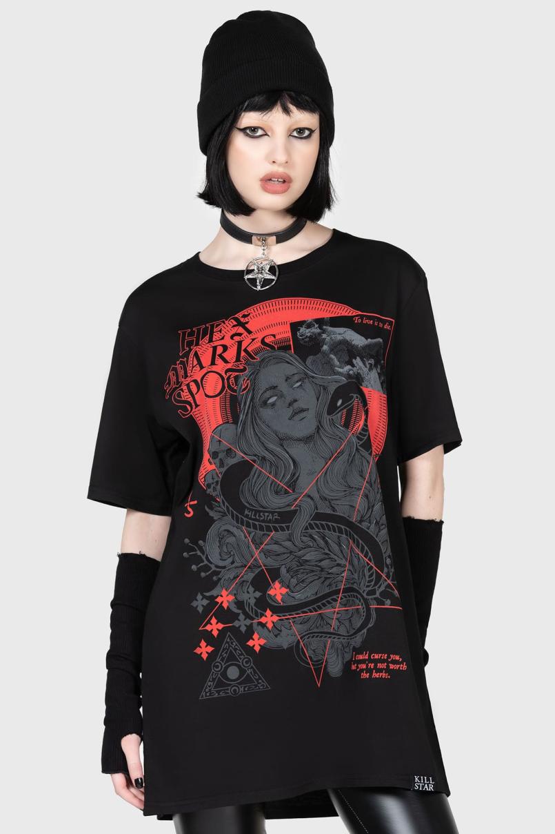 Men Graphic Tops | Killstar Hex Marks T-Shirt