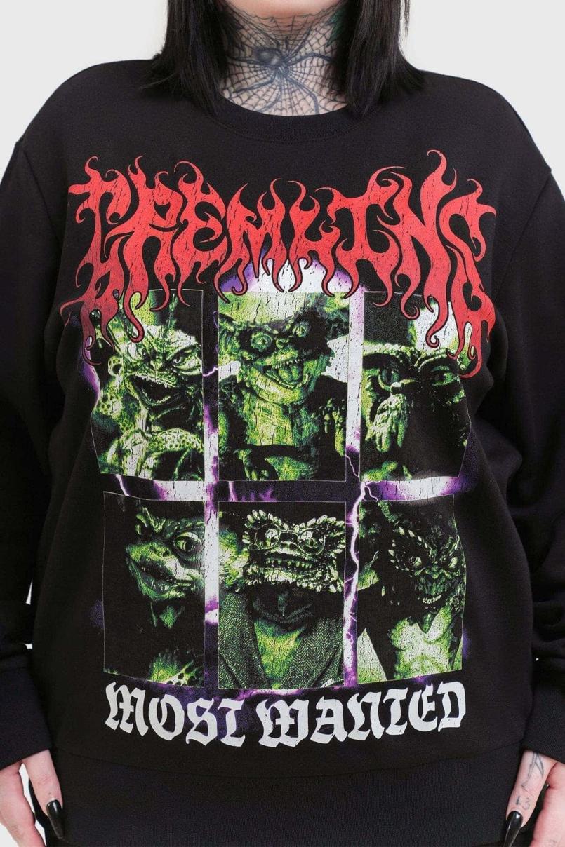 Men Graphic Tops | Killstar Most Wanted Sweatshirt