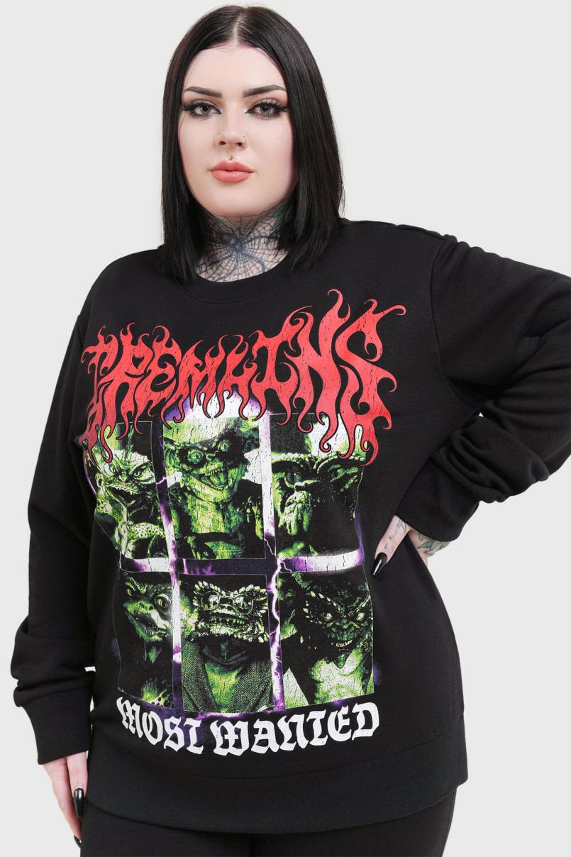 Men Graphic Tops | Killstar Most Wanted Sweatshirt