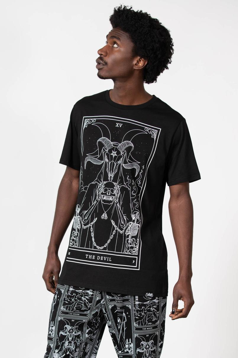 Men Graphic Tops | Killstar Soul Card T-Shirt