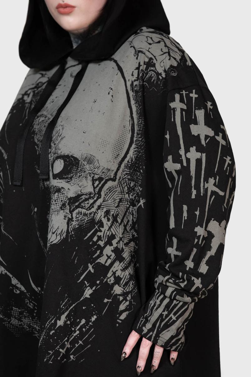 Men Hoodies | Killstar Cross The Bear Longline Hoodie