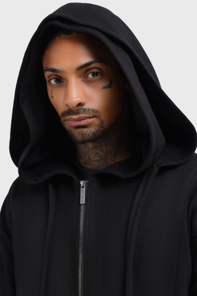 Men Hoodies | Killstar Hardcoded Poetry Longline Hoodie