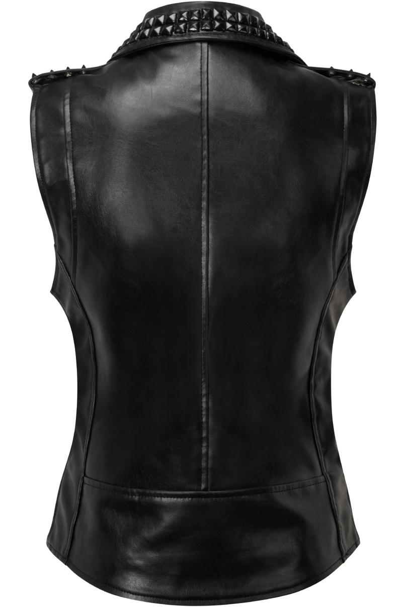 Men Jackets &amp; Coats | Killstar Doom Leather Vest [FAUX LEATHER]