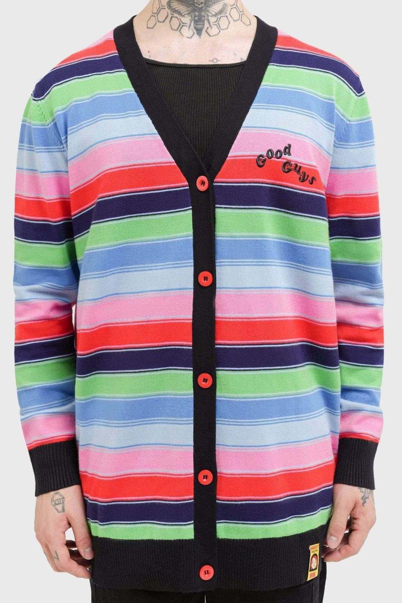 Men Knitwear | Killstar Good Guys Finish Last Knit Cardigan