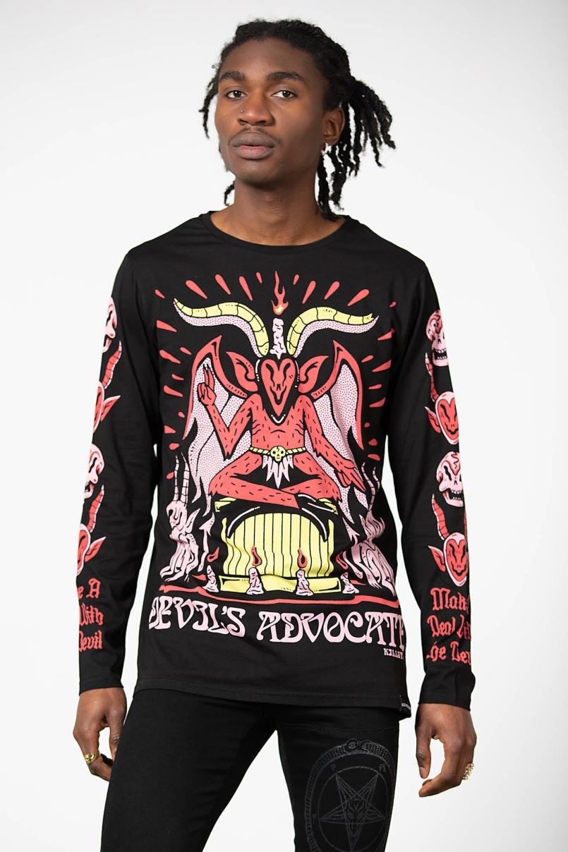 Men Long Sleeves | Killstar Devils Advocate Long Sleeve Top