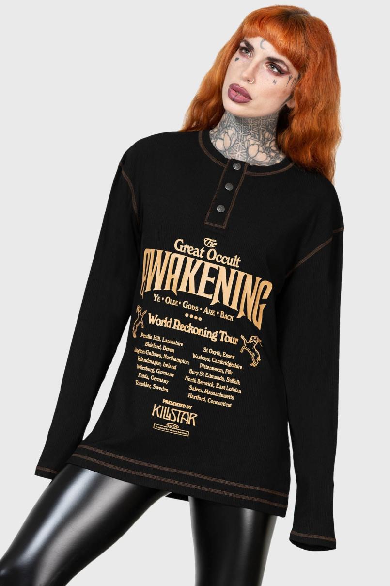 Men Long Sleeves | Killstar Otherworlds Henley Top