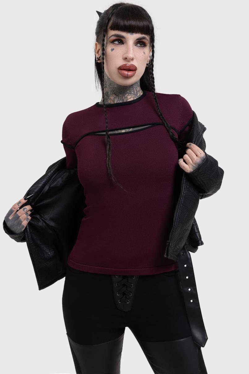 Women Basics | Killstar Abyssal Elegy Knitted Top