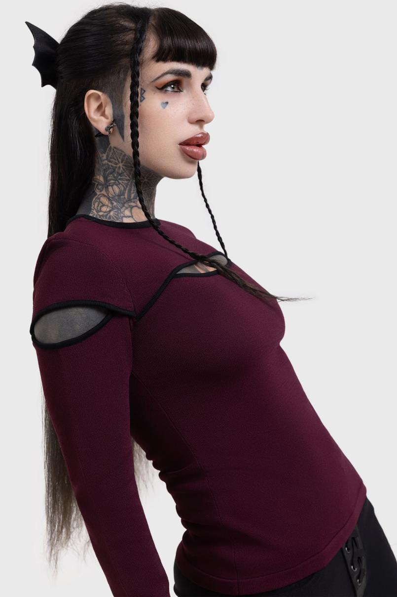 Women Basics | Killstar Abyssal Elegy Knitted Top