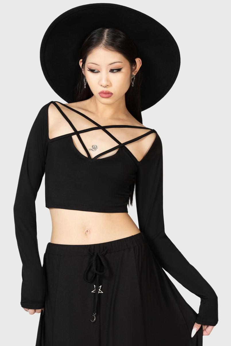 Women Basics | Killstar Celestial Night Crop Top