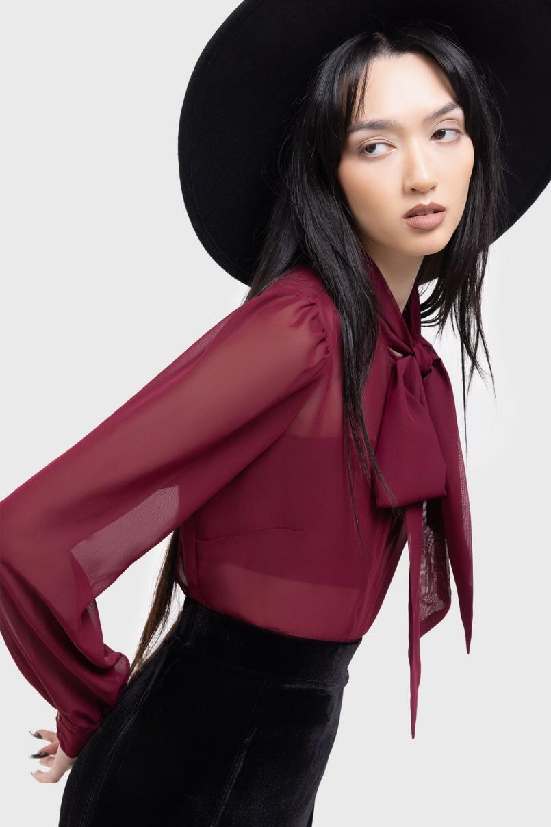 Women Basics | Killstar Crimson Oracle Blouse