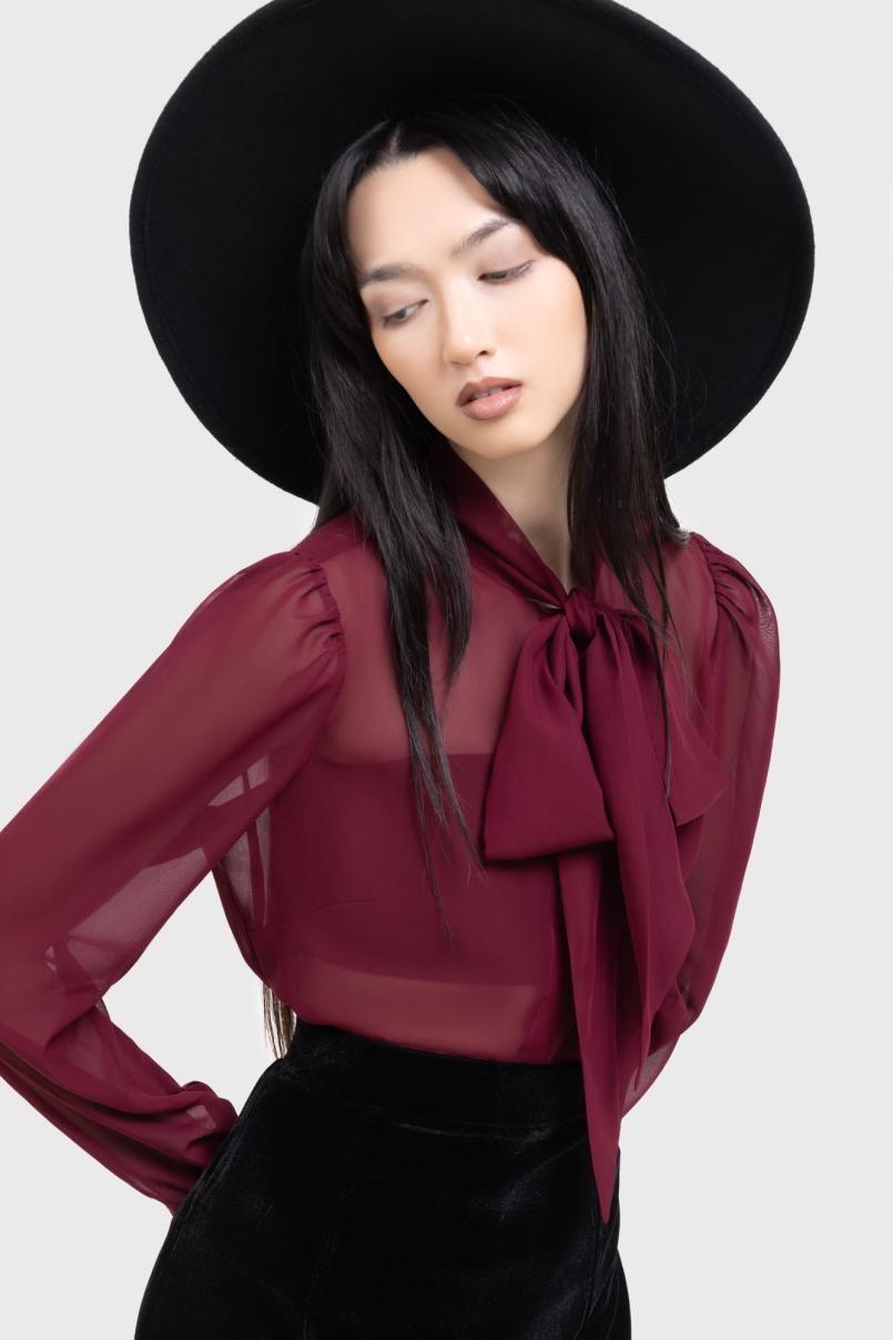 Women Basics | Killstar Crimson Oracle Blouse