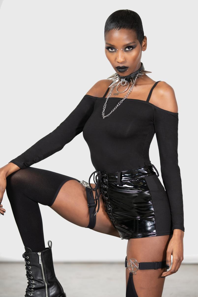 Women Basics | Killstar Devastate Bardot Top