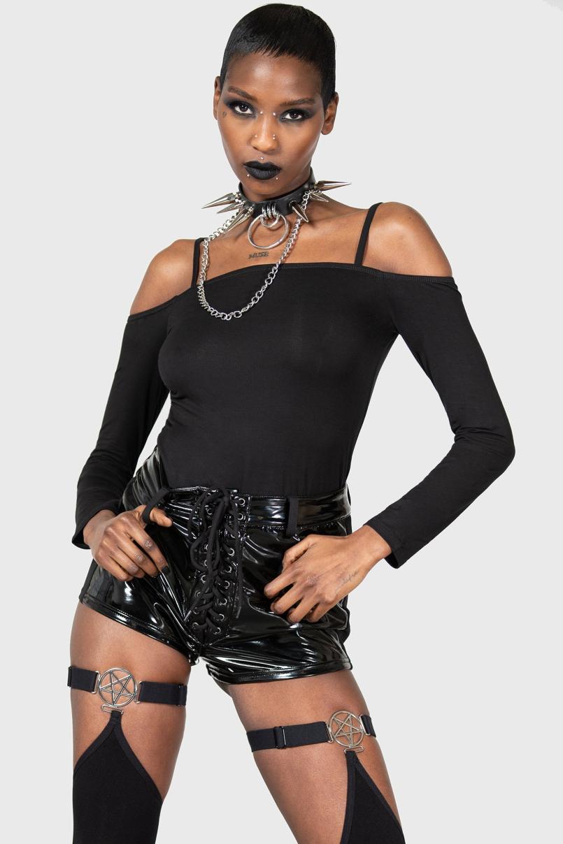 Women Basics | Killstar Devastate Bardot Top