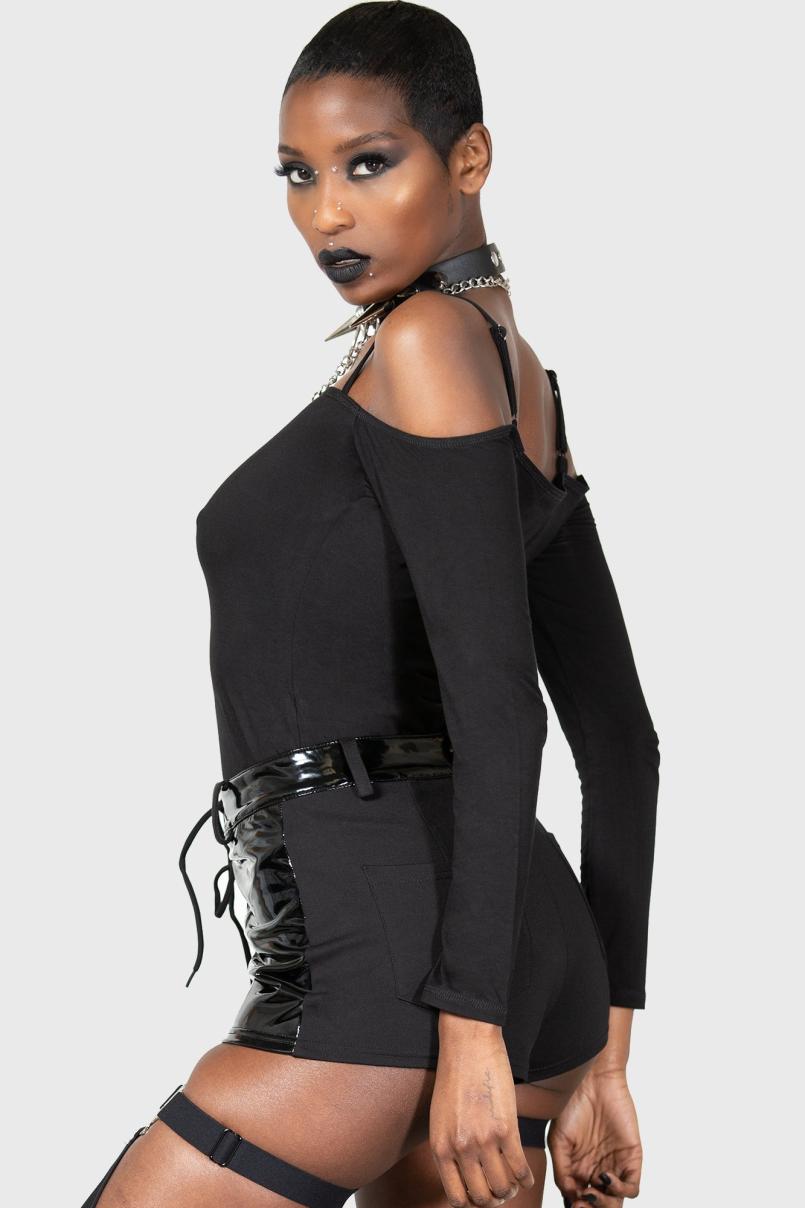 Women Basics | Killstar Devastate Bardot Top