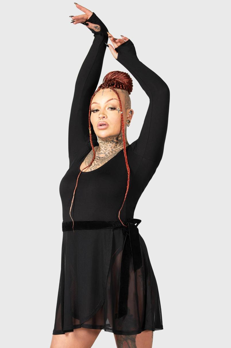 Women Basics | Killstar Flexi Demon Long Sleeve Leotard