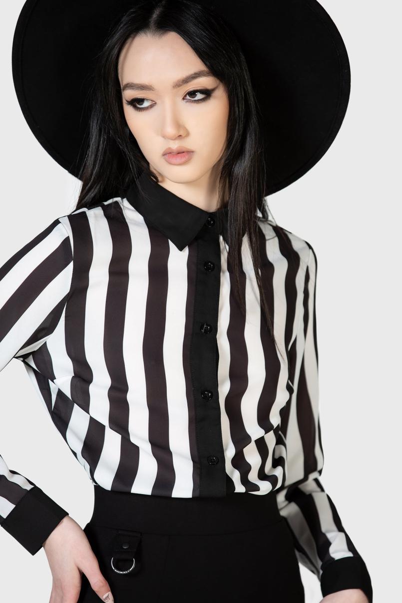 Women Basics | Killstar Stripe Down Shirt