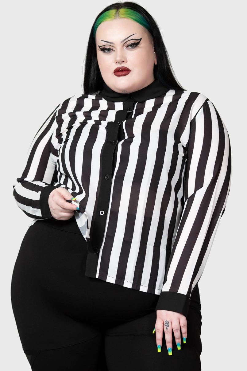 Women Basics | Killstar Stripe Down Shirt