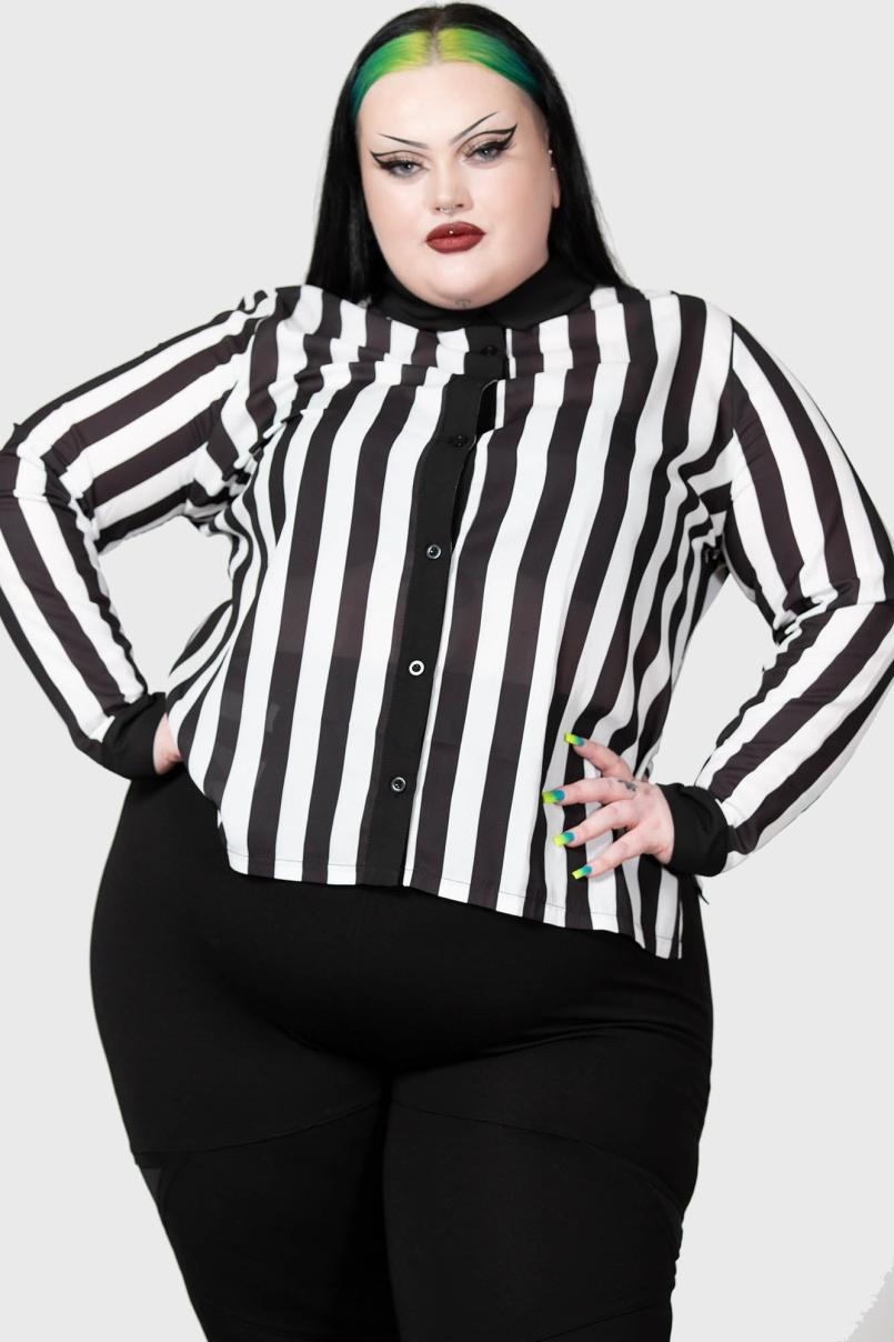 Women Basics | Killstar Stripe Down Shirt