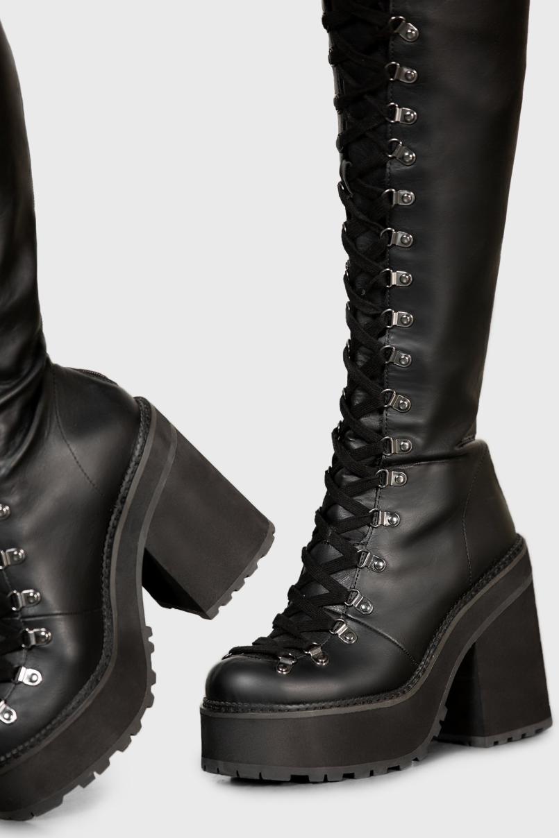 Women Boots | Killstar Bloodletting Knee-High Boots