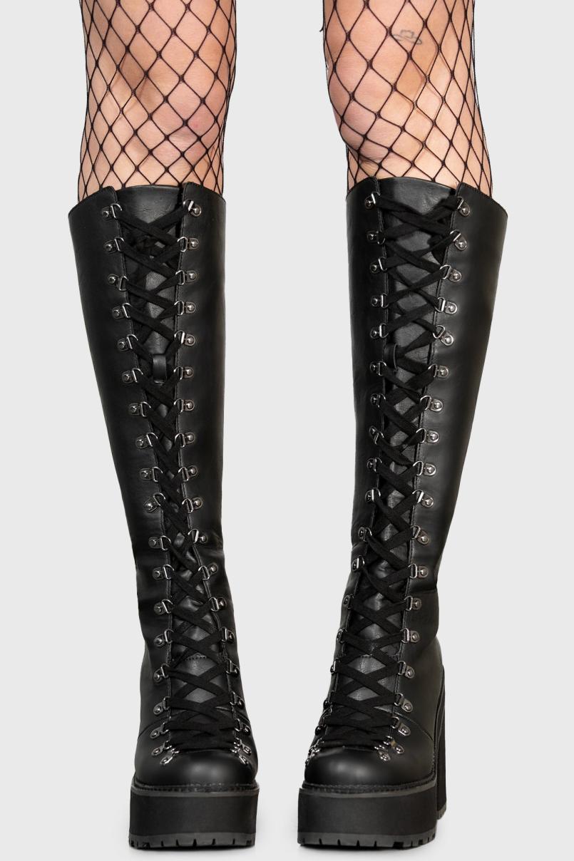 Women Boots | Killstar Bloodletting Knee-High Boots