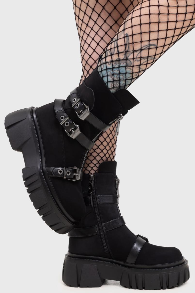 Women Boots | Killstar Coffin Combat Boots