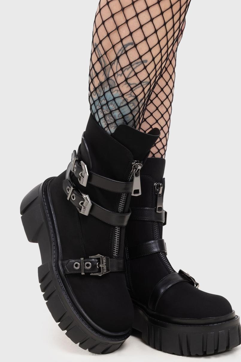 Women Boots | Killstar Coffin Combat Boots
