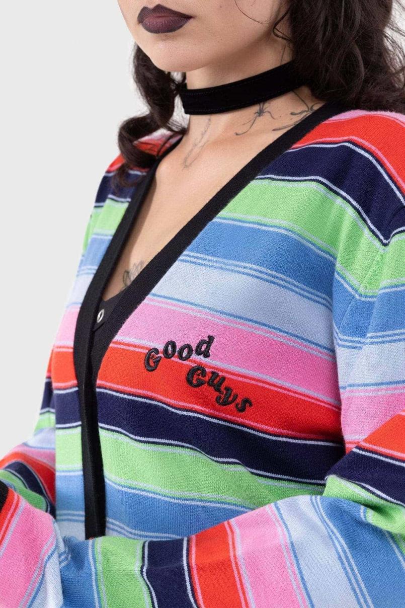 Women Cardigans | Killstar Good Guys Finish Last Knit Cardigan