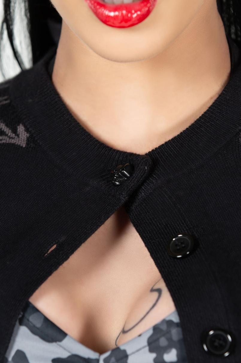 Women Cardigans | Killstar Web With It Cardigan