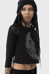 Women Crop | Killstar Crescent Doom Top