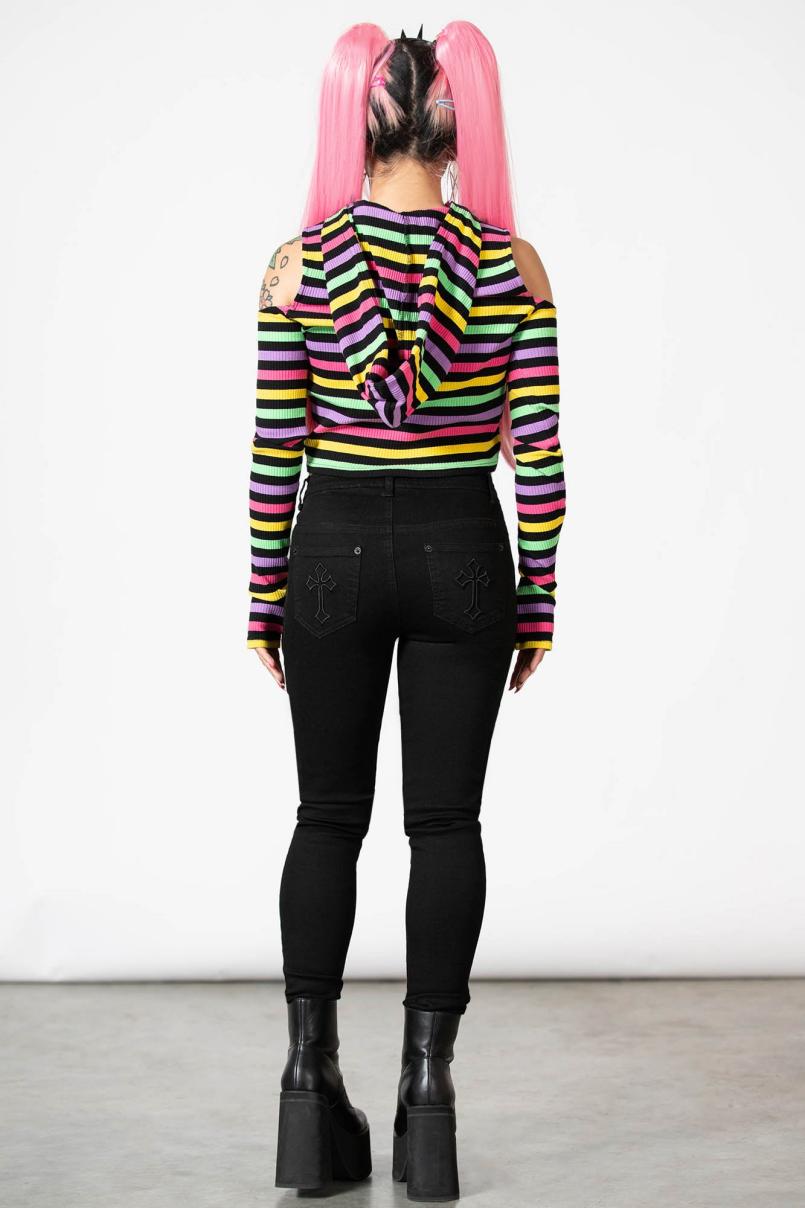 Women Crop | Killstar Dazzle Daze Hooded Top