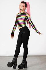 Women Crop | Killstar Dazzle Daze Hooded Top