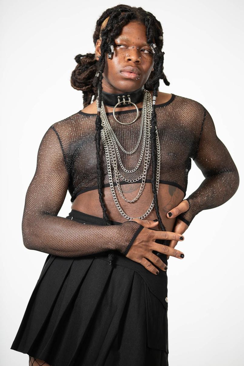 Women Crop | Killstar Hellia Fishnet Top