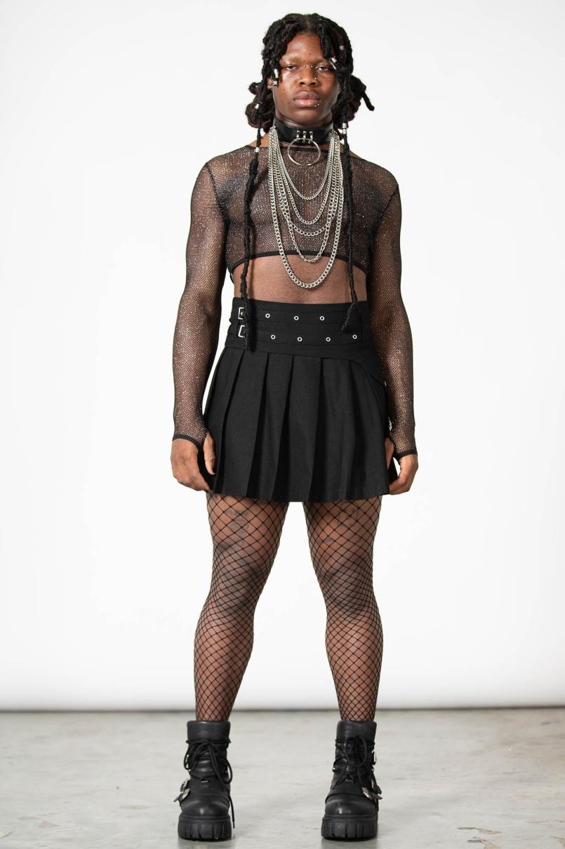 Women Crop | Killstar Hellia Fishnet Top