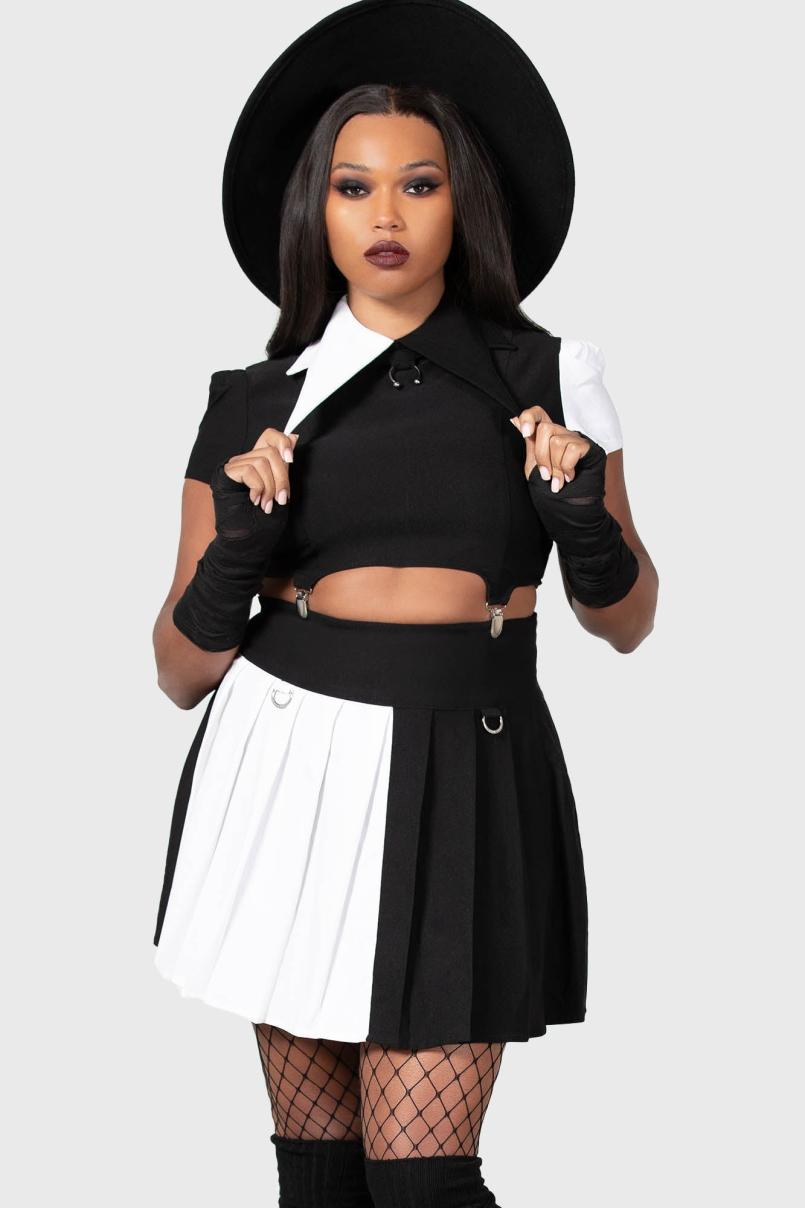 Women Crop | Killstar Hels Harlequin Top