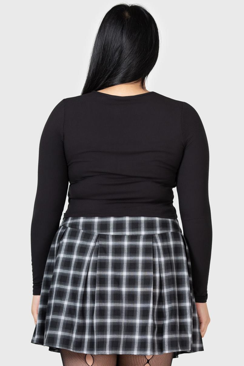 Women Crop | Killstar Lune Sting Ribbed Top