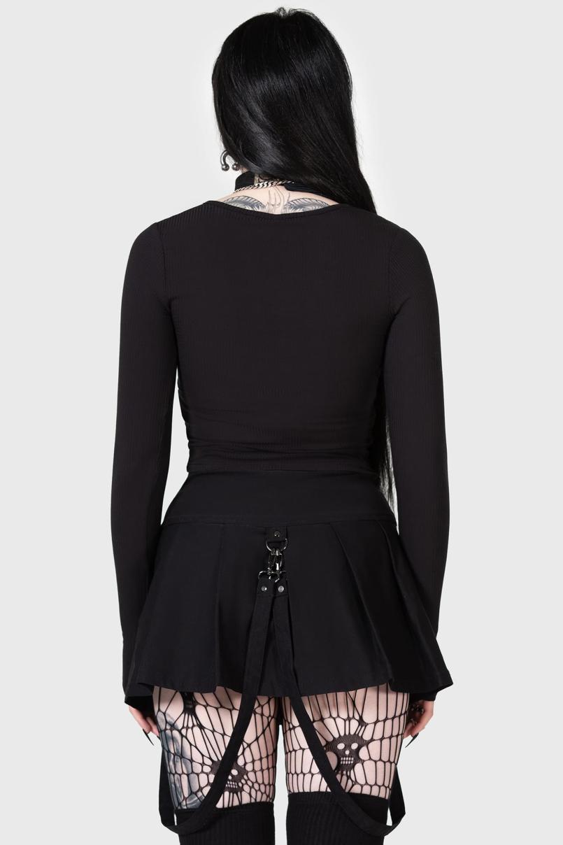 Women Crop | Killstar Lune Sting Ribbed Top