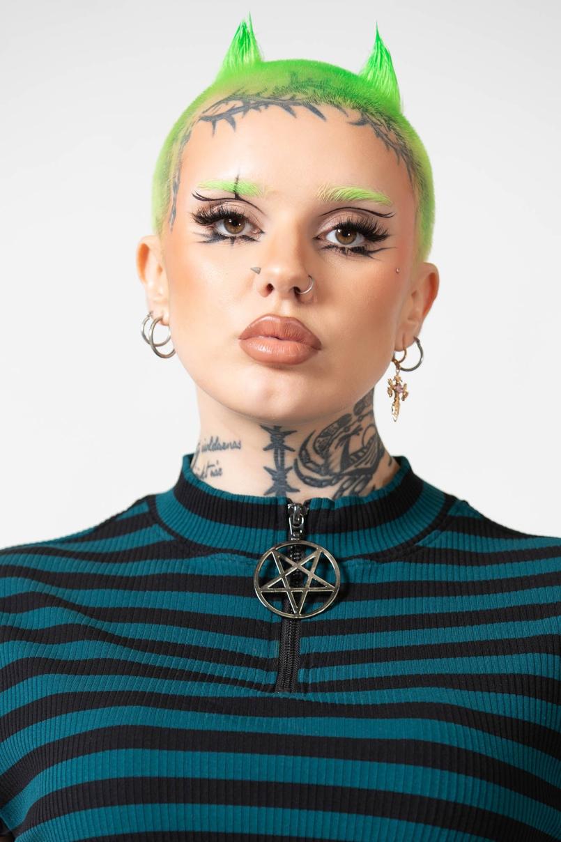 Women Crop | Killstar Malkin Crop Top [GREEN]