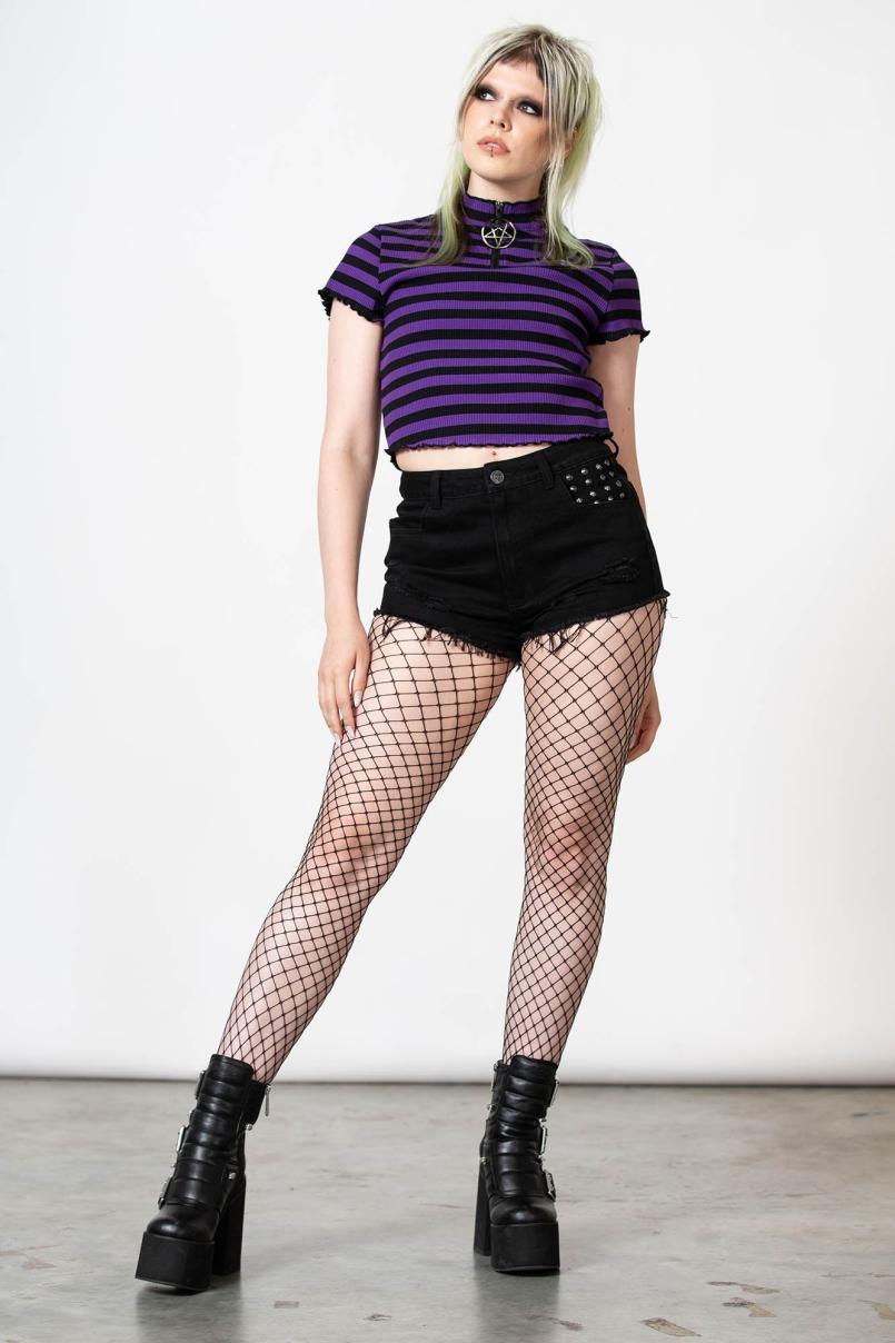 Women Crop | Killstar Malkin Crop Top [PURPLE]